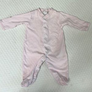 kissy kissy pink newborn footie